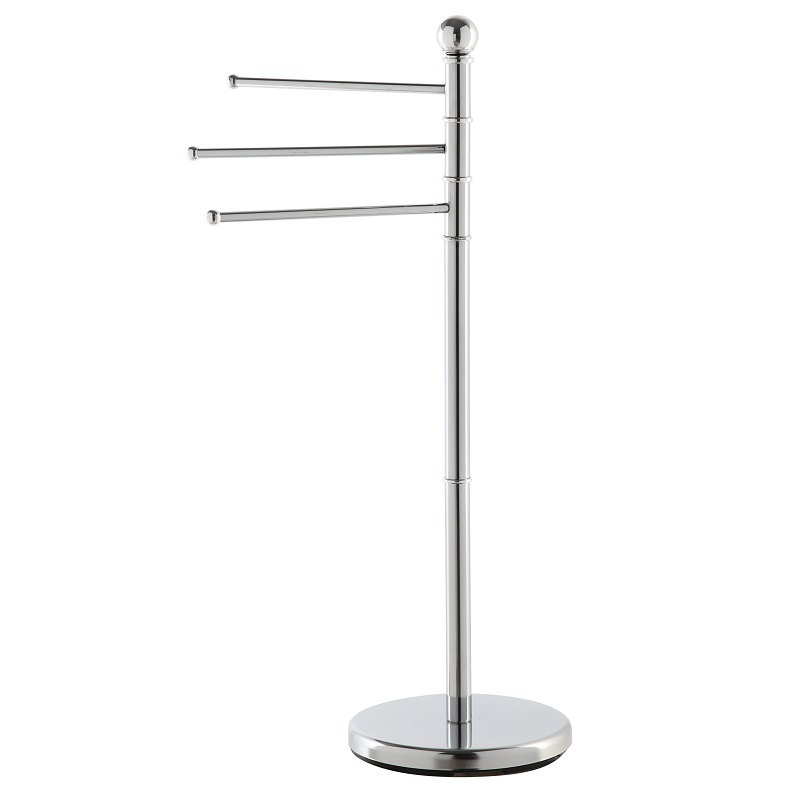 Piantana portasciugamani in acciaio cromato 3 bracci 90 cm Feridras 154001-b