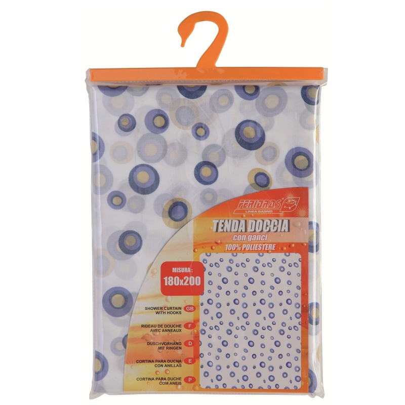 Tenda doccia in poliestere 180x200 cm Feridras 187005