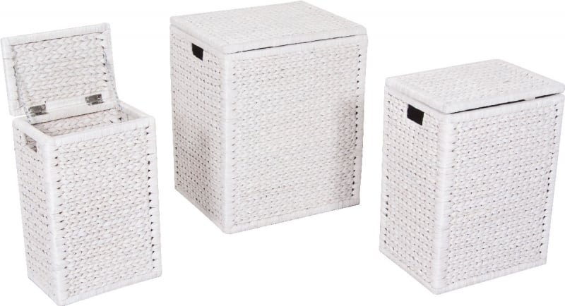 Bauli Set 3 pezzi giacinto marino bianco