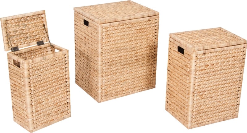 Bauli set 3 pezzi giacinto marino naturale