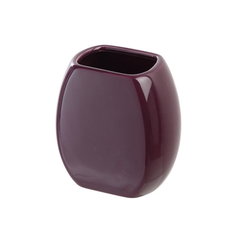 Portaspazzolino in ceramica viola linea parigi Feridras 275016-b
