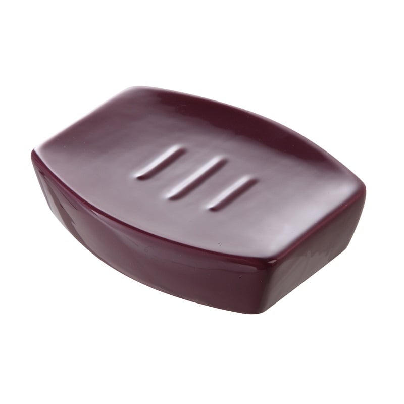 Portasapone in ceramica viola linea parigi Feridras 275017-b