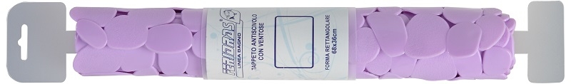 Tappeto antiscivolo rettangolare in pvc 68x36 cm lilla 280050-b,Feridras 280040-b