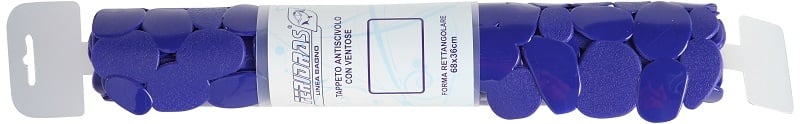 Tappeto antiscivolo rettangolare in pvc 68x36 cm blu 280050-b,Feridras 280041-b