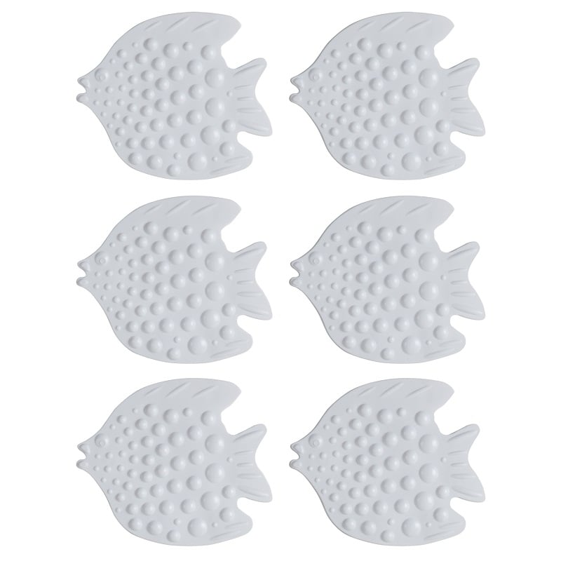 Set formine antiscivolo pescolino in pvc 6 pz bianco Feridras 280052-b
