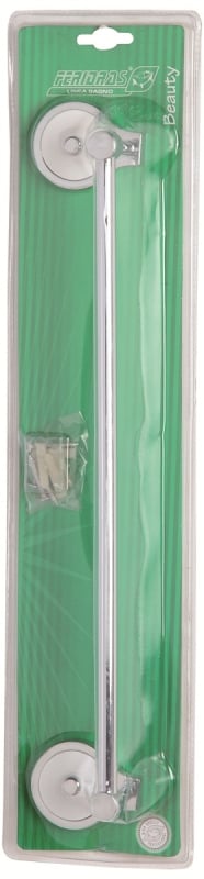 Portasciugamani cromo con piastrine in acciaio antiruggine 40 cm linea beauty Feridras 285003-b