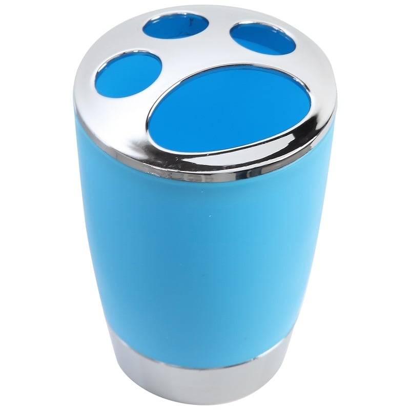 Portaspazzolino in pp azzurro cromo linea capri Feridras 305015-b