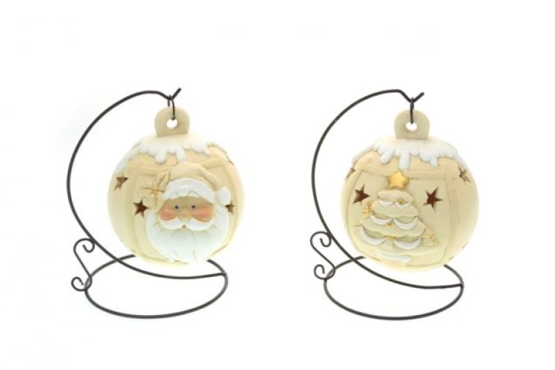 Sfera  con led con supporto 14x14x17 2 rappresentazioni