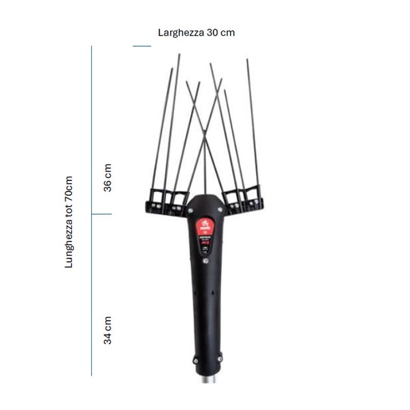 Abbacchiatore Scuotiolive Julia a Batteria 12V con asta Telescopica Ausonia