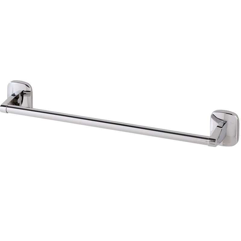 Portasciugamani cromo satinato 40 cm con piastrine in acciaio antiruggine linea vera Feridras 607006