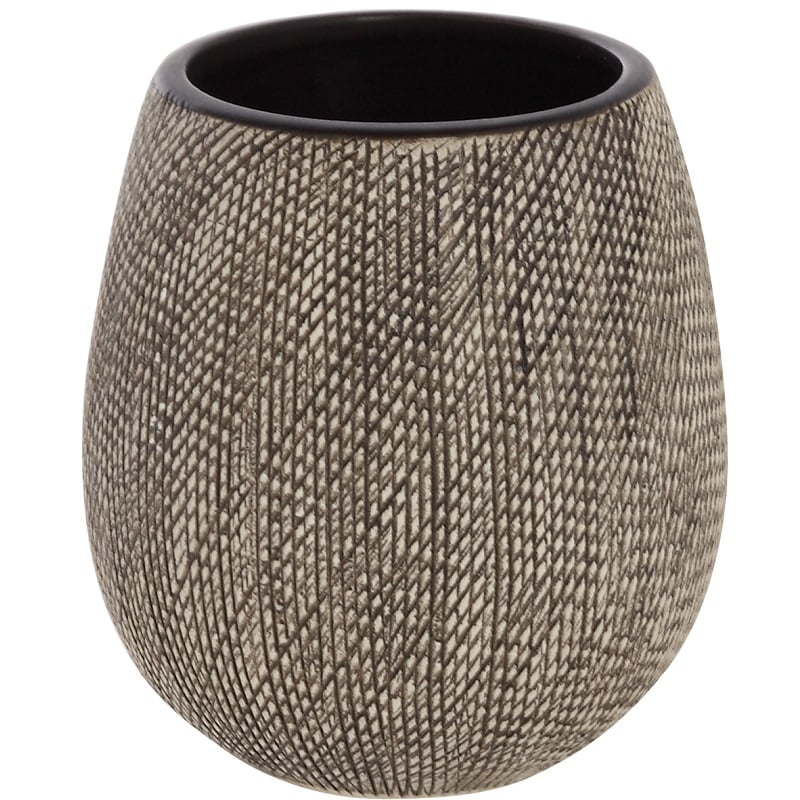 Portaspazzolino in ceramica marrone linea safari Feridras 628006
