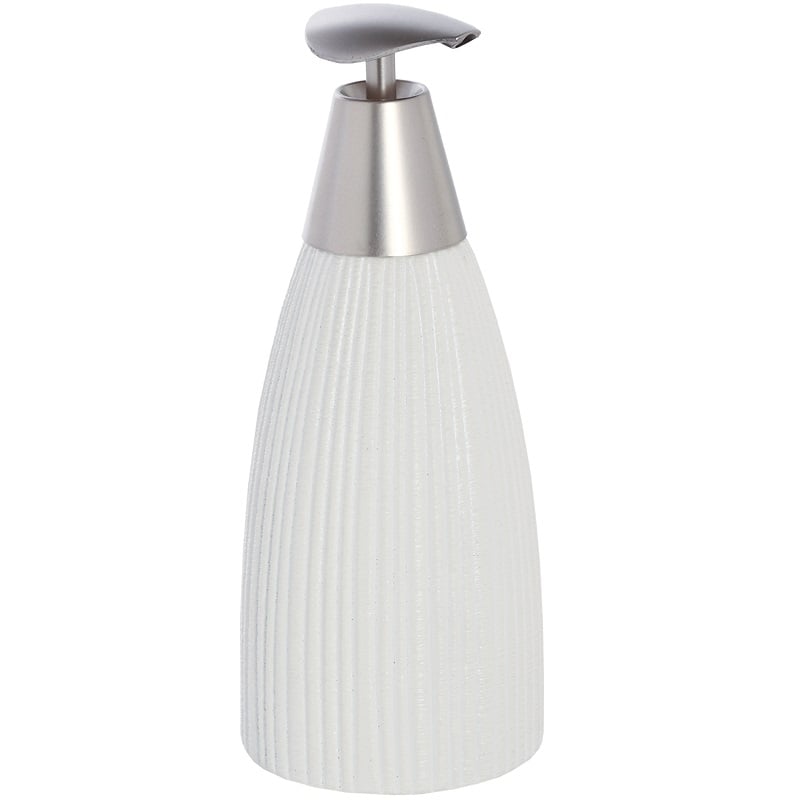 Dispenser in ceramica e acciaio bianco linea kenya Feridras 628009