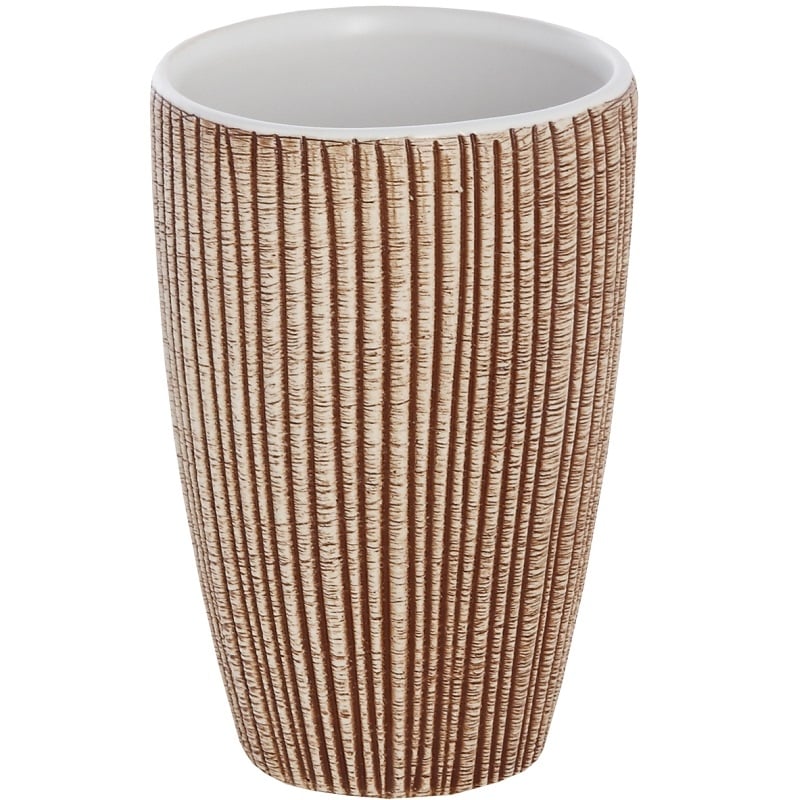 Portaspazzolino in ceramica marrone linea kenya Feridras 628014
