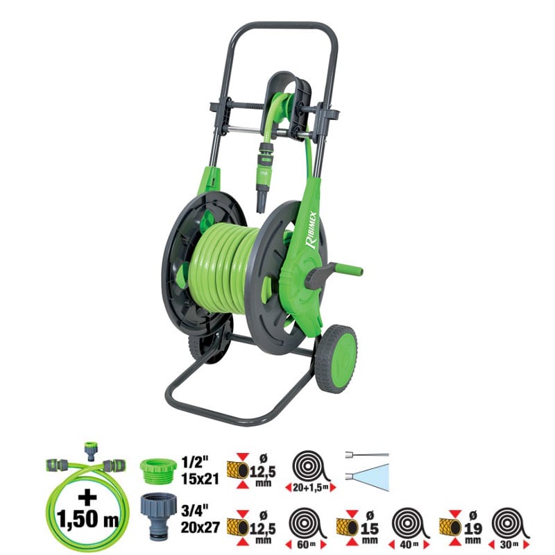 Avvolgitubo Portatile 20 Mt Con Accessori Ribiland PRA/DB.1103