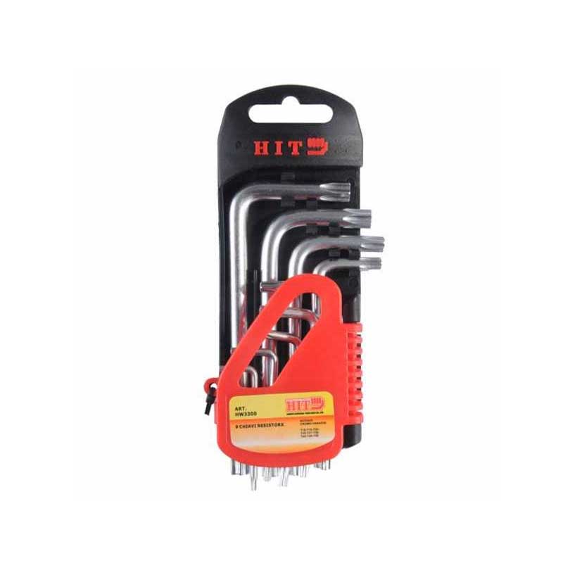 Chiavini Torx Con Foro Set 9 Pz Mistral HW3300