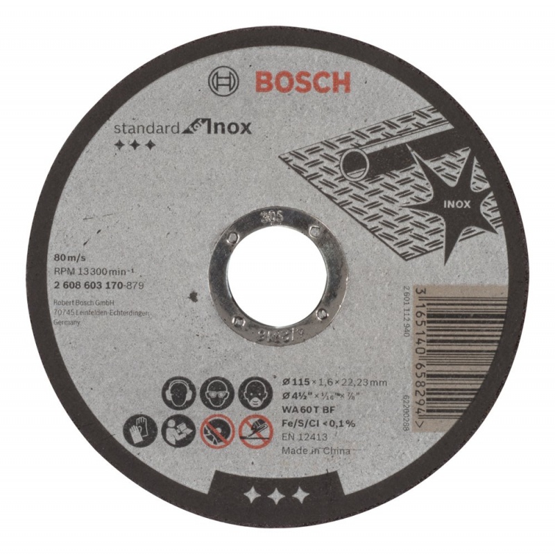 Bosch Dischi da taglio Inox 115 mm 25 PZ