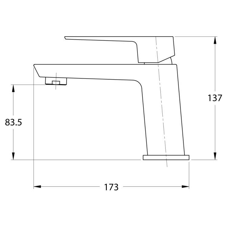 Miscelatore per lavabo in ottone cromato con piletta Quatra Feridras