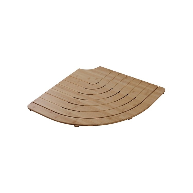Pedana per doccia semicircolare 60cm in legno di bambù Feridras