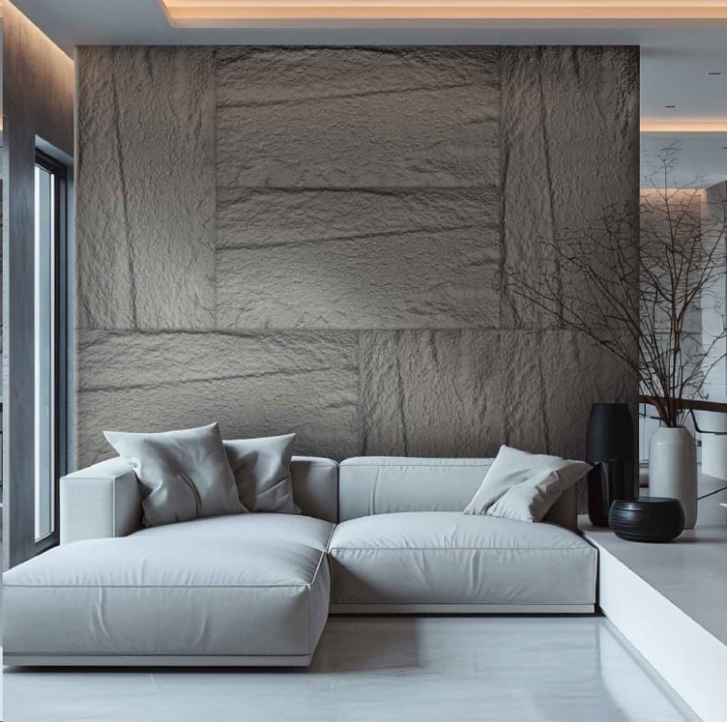 Pannelli decorativi per pareti in poliuretano effetto pietra 600 x 120 cm