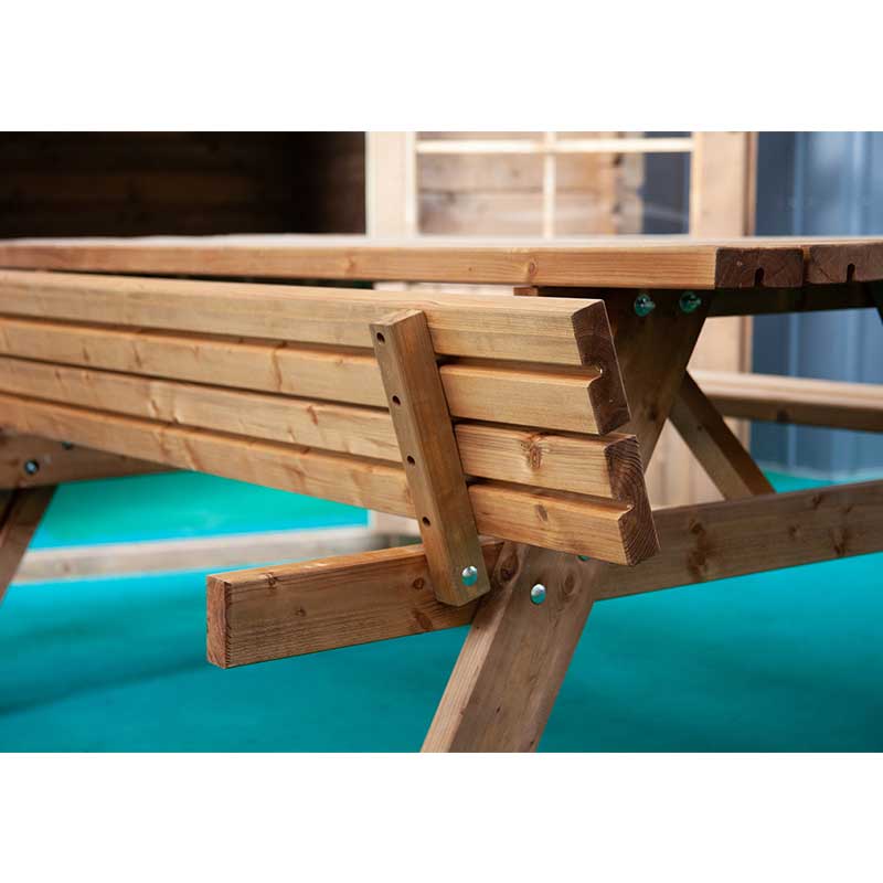 Tavolo da picnic 177x154cm in legno di pino con panche Oasi Losa Legnami