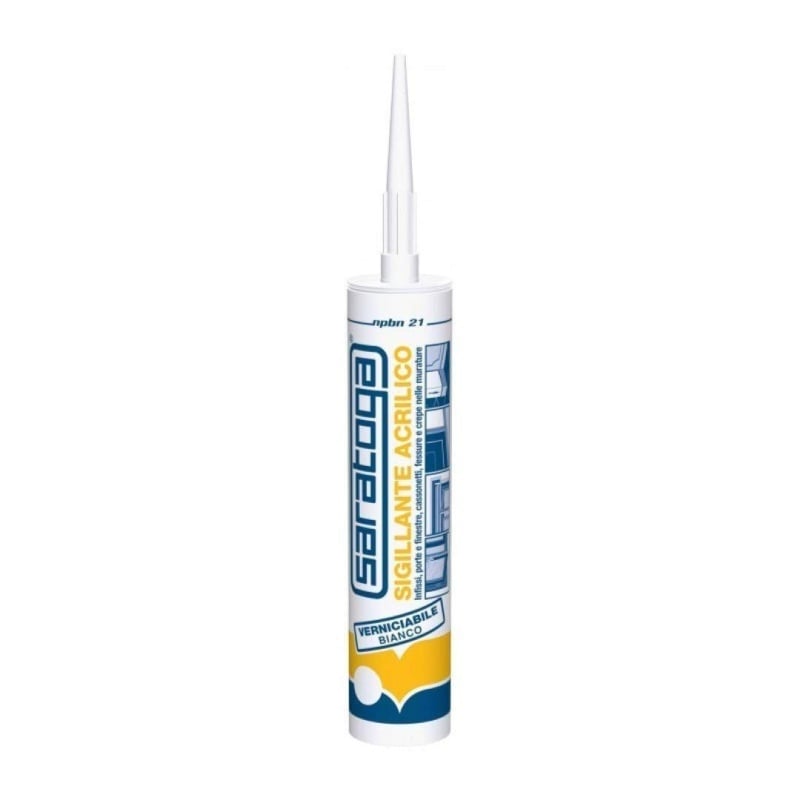 Silicone acrilico verniciabile Saratoga Bianco 280ml