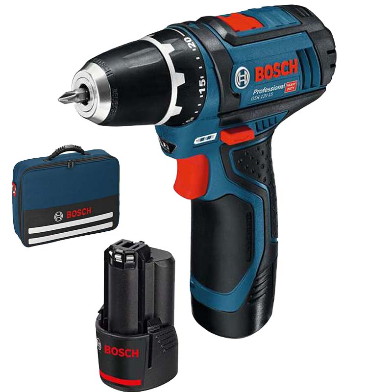 Trapano avvitatore a batteria 12V (2x2.0Ah) GSR 12V-15 Bosch