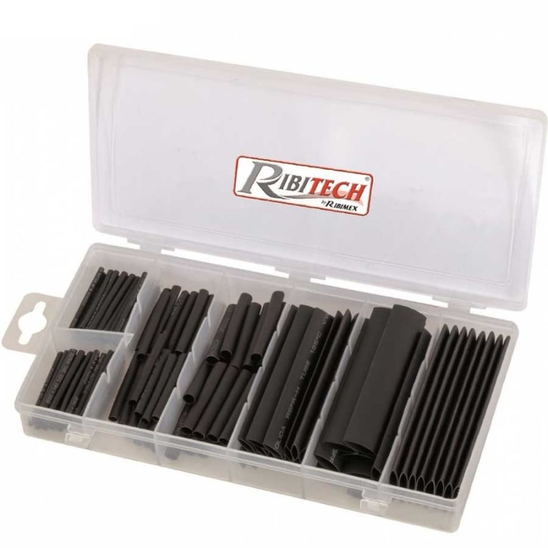 Assortimento di guaine termorestringenti 127 pz in valigetta Ribimex