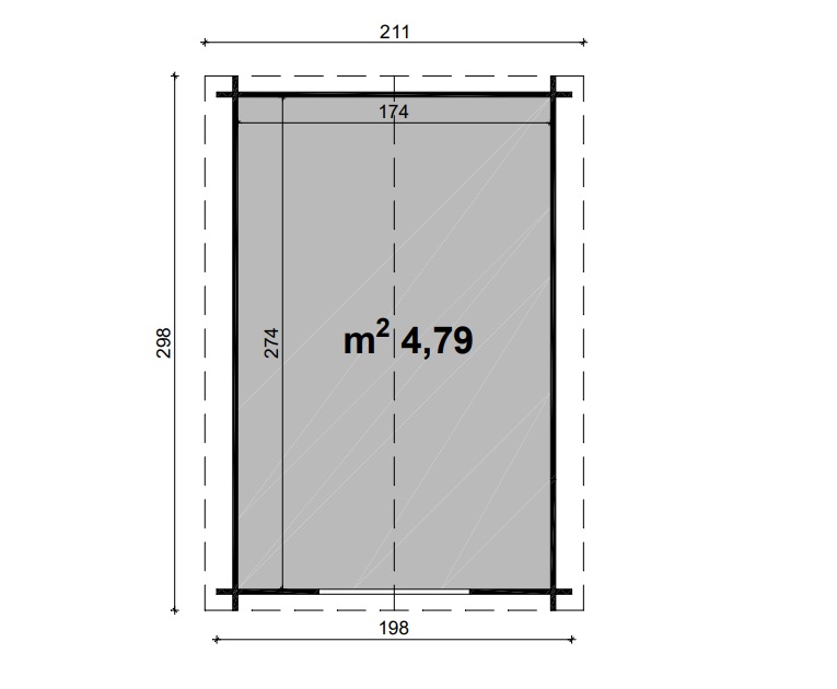 Casetta Da Giardino In Legno Agnese 200x300 cm Losa Legnami