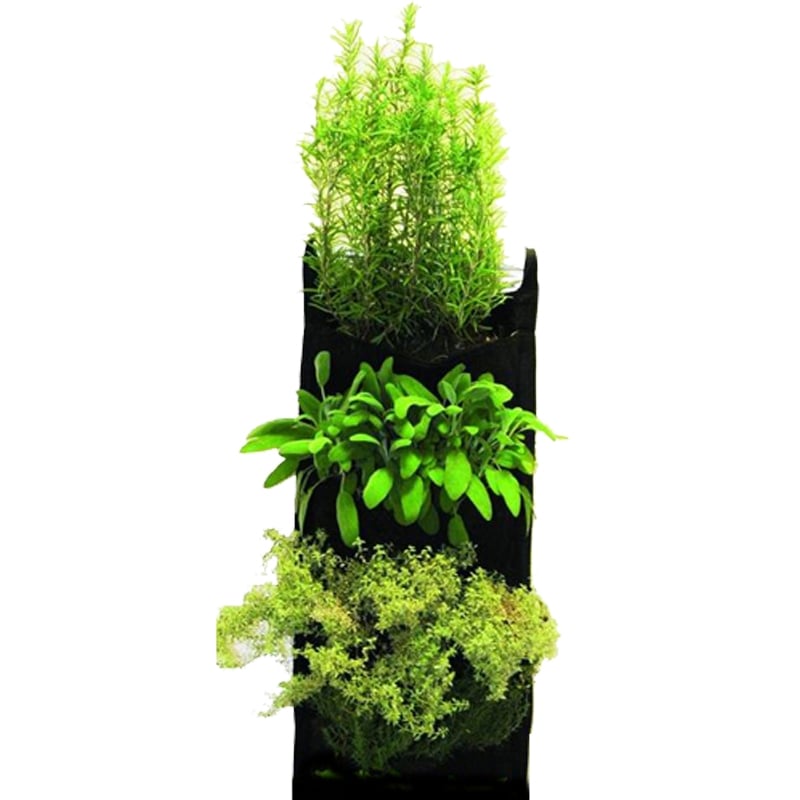 Vasi in feltro appendibili 3 tasche giv09 Mondo Verde