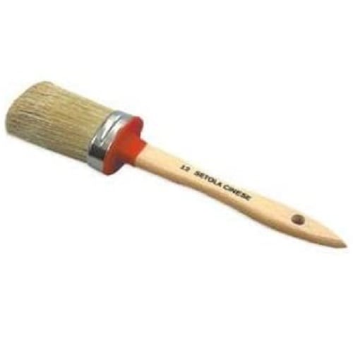 Pennello ovalino Cinghiale pura setola bionda manico in legno mm 80