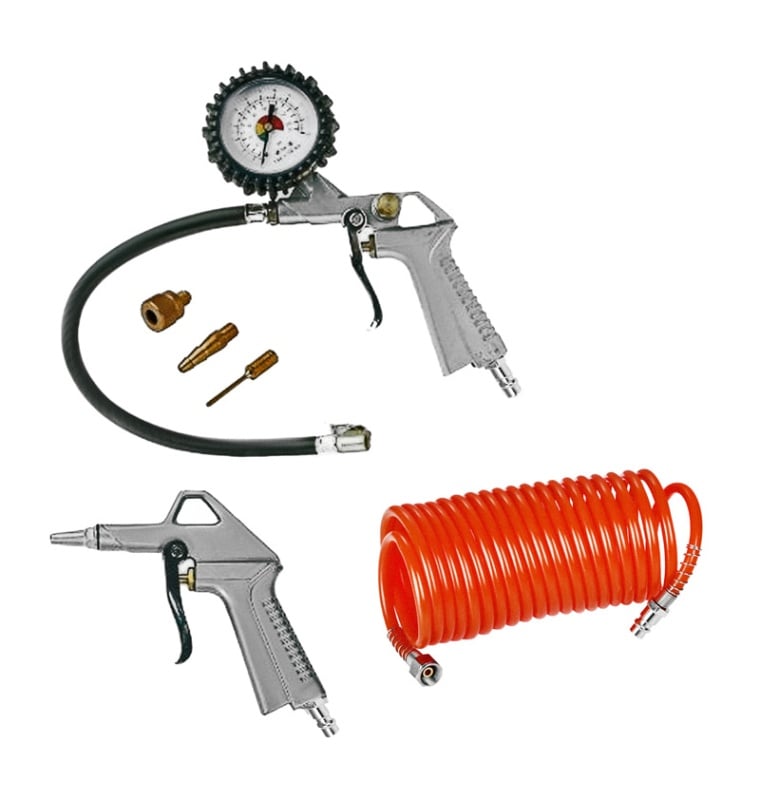 Pistola e tubo aria compressa Kit 3 Pz Vinco 60617