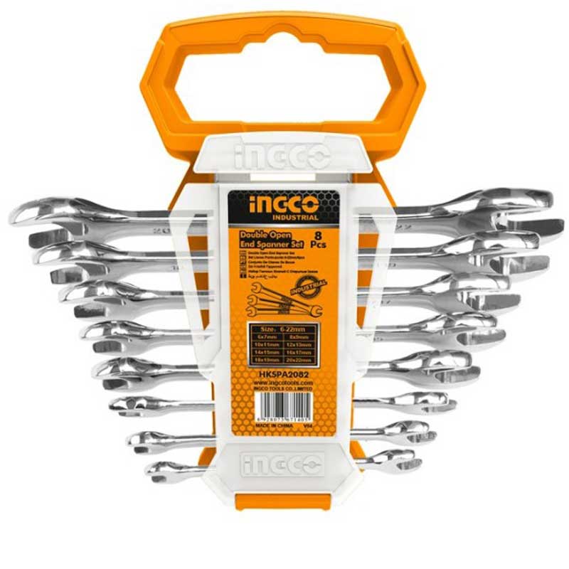 Set 8 chiavi a forchetta da 6 a 22 mm Ingco HKSPA2088