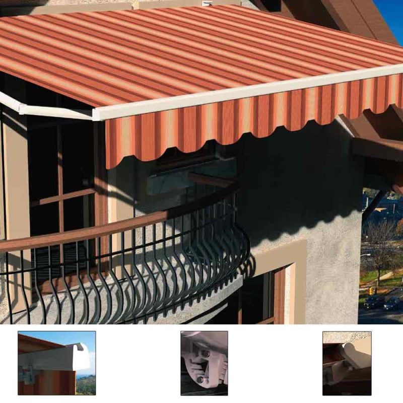 Tenda da sole a bracci e barra quadra Firenze varie misure e colori Tempotest