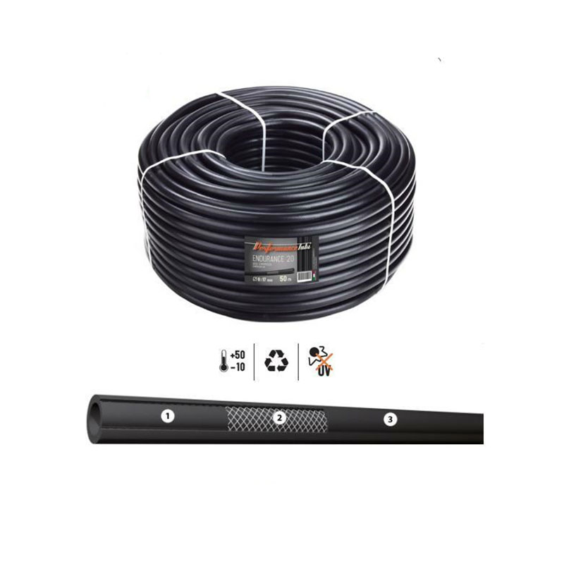 Tubo aria compressa endurance 20 6x14 mm nero 50 mt