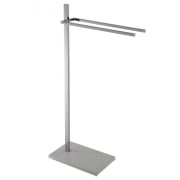 Piantana portasciugamani in acciaio cromato e bianco 2 bracci alto 85 cm Feridras 230007-b