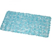 Tappeto antiscivolo rettangolare 69x36 cm trasparente blu pvc 280050-b,Feridras 280001