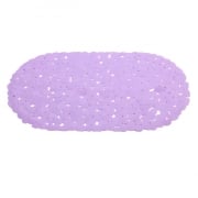 Tappeto antiscivolo ovale in pvc 69x36 cm lilla Feridras 280050-b