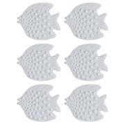 Set formine antiscivolo pescolino in pvc 6 pz bianco Feridras 280052-b