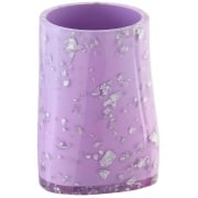 Portaspazzolino in poliresina lilla linea glitter Feridras 442019