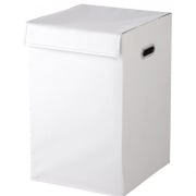 Portabiancheria in poliestere con maniglie in acciaio da 66 lt bianco Feridras 549006