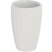 Portaspazzolino in ceramica bianco linea kenya Feridras 628010