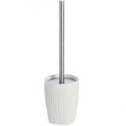 Portascopino in ceramica e acciaio bianco linea kenya Feridras 628012