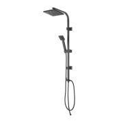 Colonna doccia H93cm acciaio nero opaco con soffione quadrato Platinum Feridras