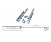 Guide per cassetti a estrazione totale con ammortizzatore 50cm Ram