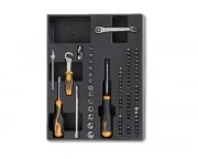 Set inserti e bussole da 81pz. con cacciavite portainserti a cricchetto in termoformato Beta