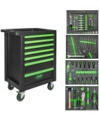 Carrello porta attrezzi 7 cassetti assortito con 172 utensili 53904 Jbm