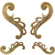 Maniglia per mobili in stile classico linea decor serie 62 Dx Sx