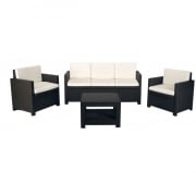 Divani set rattan tosca con divano 3 posti
