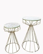 Tavolini in metallo per eventi set 2 pezzi Cone Made in Italy